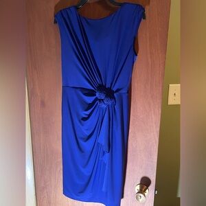 Jones New York Royal Blue Asymmetrical Dress